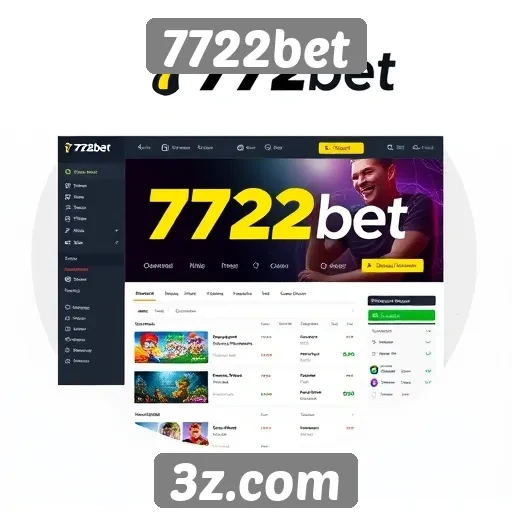 Interface e usabilidade do site 7722bet