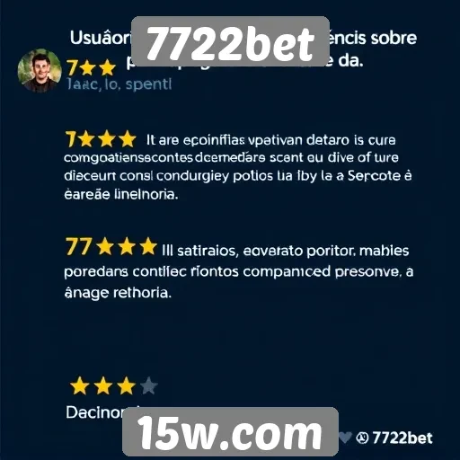 Feedback dos usuários sobre suporte ao cliente da 7722bet